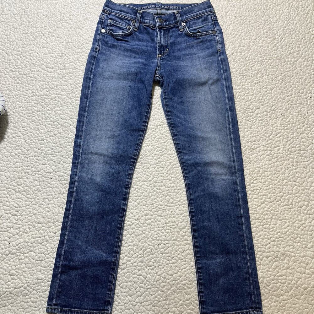 Citizens of Humanity Women’s Mid Rise Skinny White Stretch Denim size 25